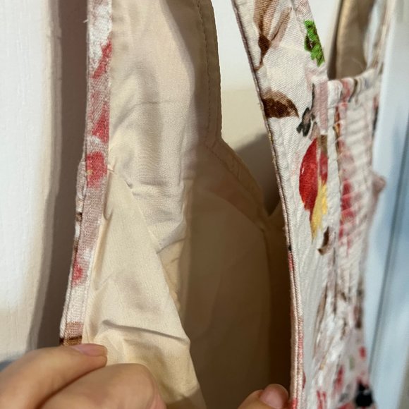 Express-Floral-Cropped-Sleevless-Fall-Add Blazer-Size Medium-Stretch-Lined - Picture 10 of 10